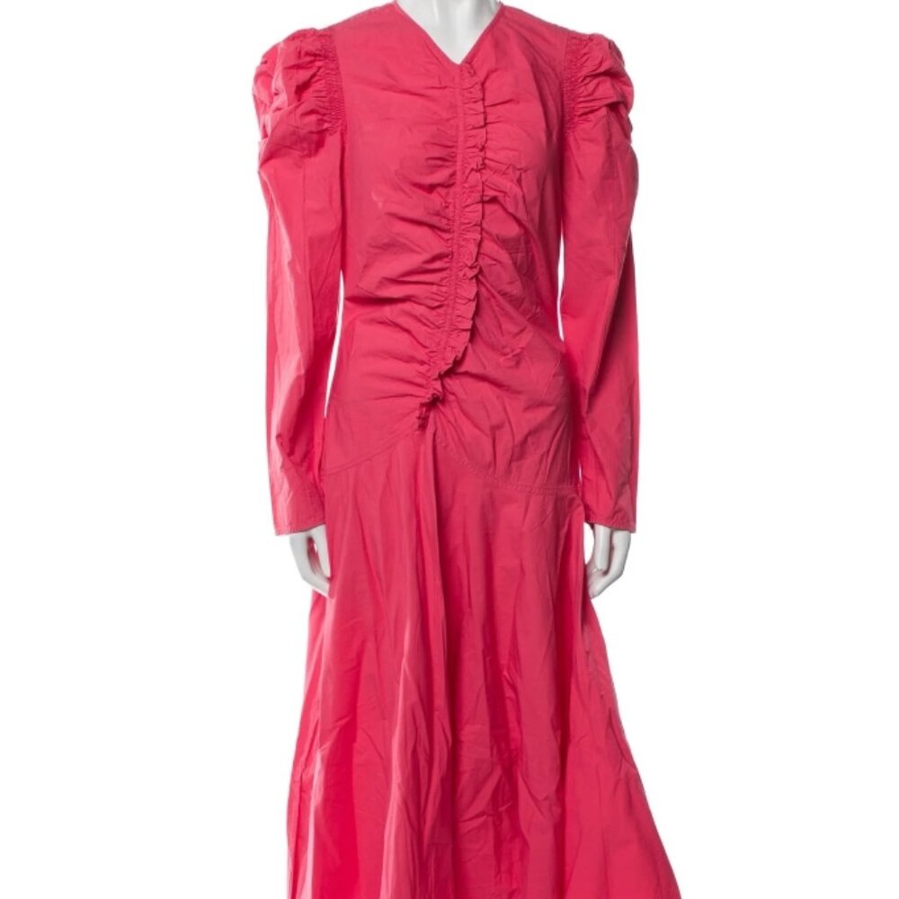 NWOT ULLA JOHNSON Priyanka Dress in Honeysuckle M $570 - Picture 10 of 12